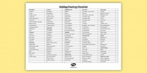 Holiday Packing Checklist