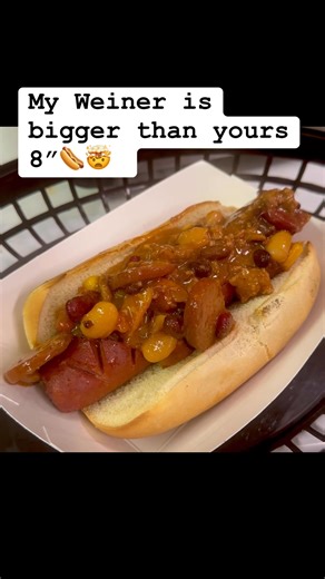 My Weiner is bigger than yours 🌭🤯 8” 1/4 lb All Natural 💯 Beef Dawgs today!!! 💪 #hotdogs #chicagodogs #arkansasfood #food #foodie #pizzasnobs | MaMa Mia Pizzeria