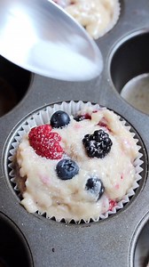 ⬇️ Recipe below! 🫐 Triple Berry Muffins are soft and fluffy muffins exploding with tart and sweet berry flavours in every bite. 🤩 So perfect for the season! Recipe here - https://taffeybakery.com/triple-berry-muffins/ or comment recipe to get it sent directly to your inbox! ✨ | Taffey Bakery