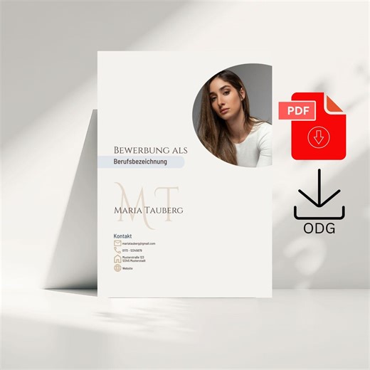 PDF Template, Application, Cover Letter, Resume, Instant Download, Set, Without Canva, Customizable, Editable, ODG, Instructions - Etsy