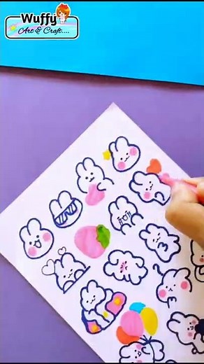 How to make kawaii stickers| DIY transparent stickers without double tape|homemade stickers#shorts#