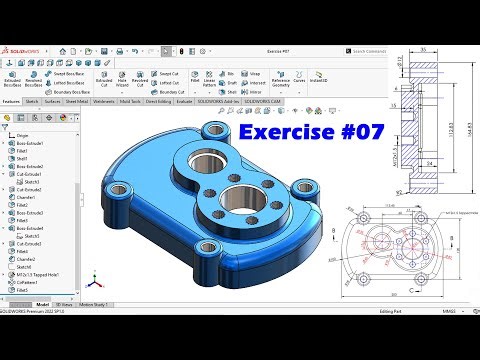 Solidworks tutorial exercise #07 | Practice design