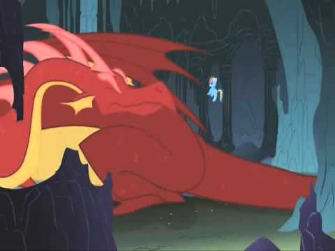 Rainbow Dash defeats the dragon