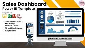 Power BI Dashboard Template | Sales Dashboard Templates | Interactive Dashboard | for Data Automation & Presentation | Customized Power BI - Etsy
