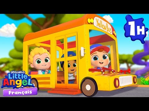 Les roues de l'autobus | Comptine Classique 🚌| @LittleAngelFrancais ​