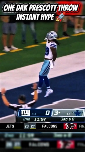 One Dak Prescott Throw = Instant Hype 🚀#NFL #DakPrescott #Cowboys #DallasCowboys #NFLHighlights