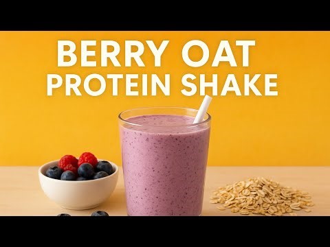 💪 Berry Oat Protein Shake 🍓 | High-Protein Breakfast Smoothie for Energy & Weight Loss 🫐