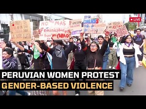 WATCH: Peruvian Women March for International Day of Elimination of Violence Against Women