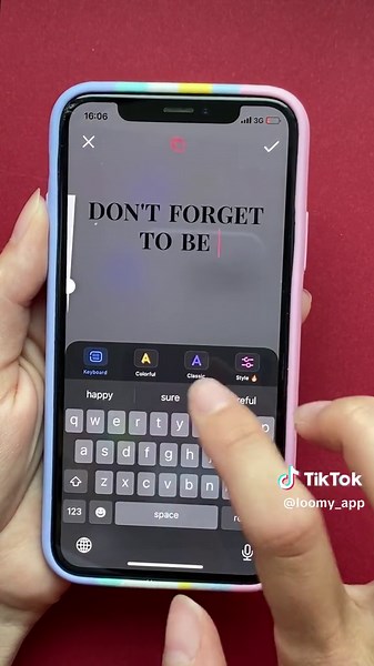 Don't be sad be happy #storyideas #LOOMY #app