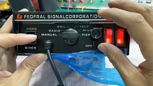 Federal Signal PA300 Wired Electronic Emergency 9 Tone Vehicle Megaphone Siren Speaker