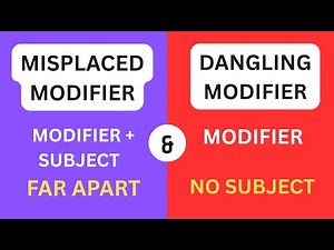 Misplaced and Dangling Modifiers | Easiest Explanation for Students