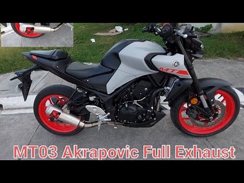 2021 MT03 Akrapovic Full Exhaust | Installation and Sound test