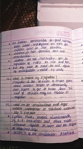 class 10th social 08 lesson social stratification full notes 🥰 sst class work 8th lesson 🥰 #clas10th