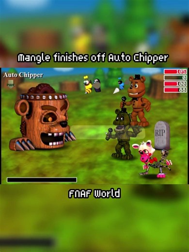 Mangle finishes off Auto Chipper || FNAF World