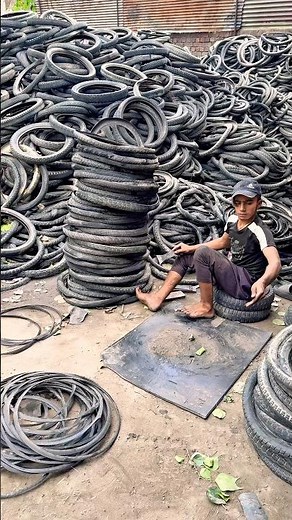 The World’s Top Recycling | Scrap Tires for New Life #shorts #recycle