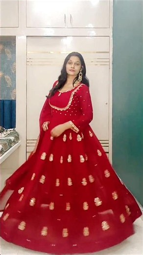 Meesho Red Anarkali Gown 😍🛍️❤️|Meesho trending anarkali suits Haul|Meesho party wear suits #meesho