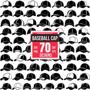 Baseball Cap svg Bundle, Baseballkappe png, Baseballmütze svg, Sportmütze svg, Baseballmütze Vektor, Cap Outline, Headwear svg, sportliche Hut svg - Etsy.de