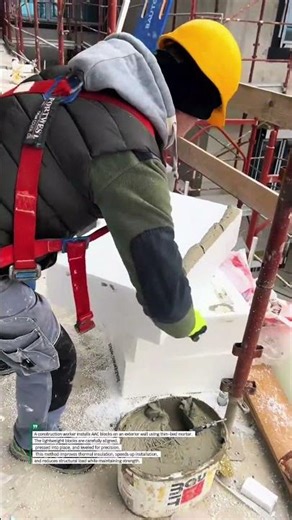 Installing AAC Blocks on Exterior Walls | Lightweight Concrete Block Construction Method