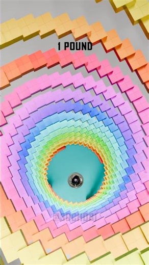 Satisfying Hypnotic Tall Spiral 30000 Colorful Cube Structure Free fall Collapse #relaxing