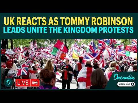 UK Protests LIVE | Tommy Robinson LEADS Unite The Kingdom Protests | UK Reacts| London Protests LIVE