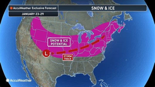 Large storms with snow and ice may be on the horizon for this week