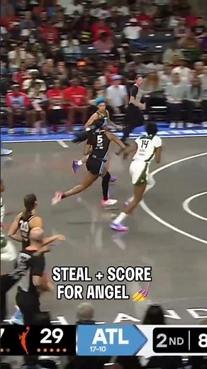 😤 Angel Reese steal & score | Atlanta Dream WNBA women's basketball #shorts #short #basketball NBA
