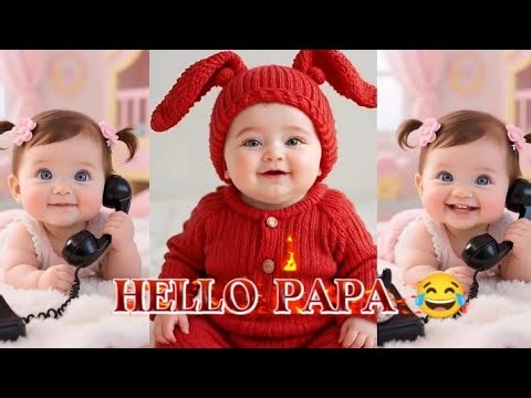 Funny kids saying Hello Papa Hello Mama kids fun 😂 kids saying Hello Papa Hello Mama