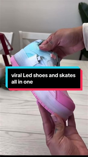 Usb Rechargeable Led Light Up Pink Sneakers, Trendy Colorful Roller Skate Shoes, Skateboa... #celiagranados #skates #ledlights #shoes #kidsoftiktok