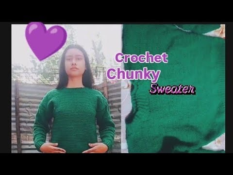 Crochet Chunky sweater 😍 part 1