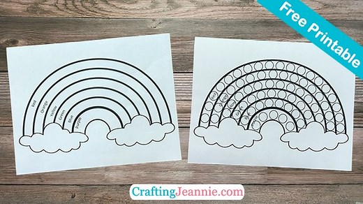 Free Printable Rainbow Template - Crafting Jeannie