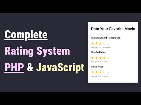 Build a Dynamic Star Rating System with PHP JavaScript and MySQL