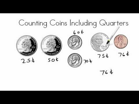 AdaptedMind Math - Counting Coins with Quarters Lesson