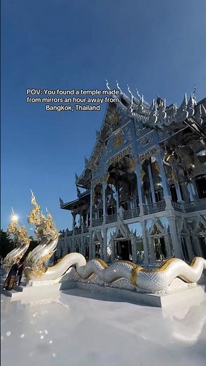 This Temple in Thailand Is Made of Mirrors ✨🪞 #shorts #travel #fyp