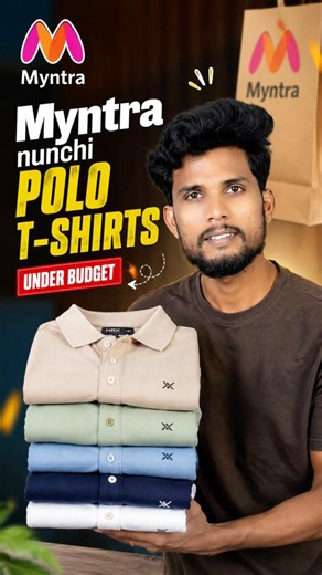 Myntra budget polo T-shirts #shorts