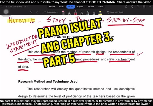 Pagbuo ng Chapter 3: Research Design at Methodology