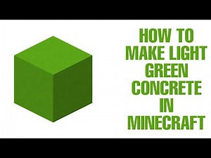HOW TO MAKE LIGHT GREEN CONCRETE IN MINECRAFT #45