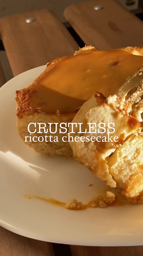Healthy Crustless Ricotta Cheesecake Recipe