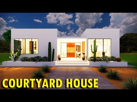 Modern Courtyard House Design | 4 Bedrooms | Minimalist Design