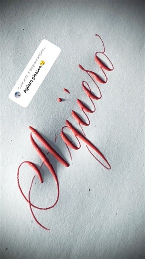 Copperplate calligraphy, tutorial: how I write your name #agüero