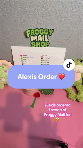 Alexis ordered 1 scoop 🐸💚 Just a little froggy happiness headed her way ✨📦 #fyp #stationery #scooporder #StationeryTok
