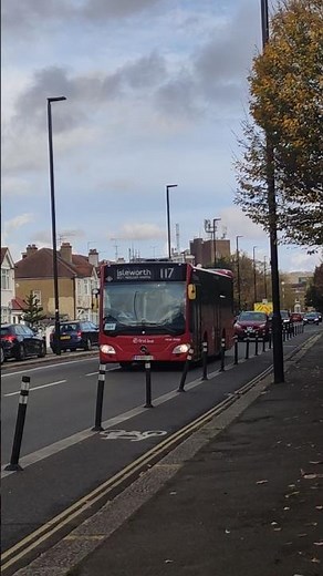 (Diversion and Roaring engine) Route 117 BV66 GYC MCM30088 approaching West Middlesex Hospital