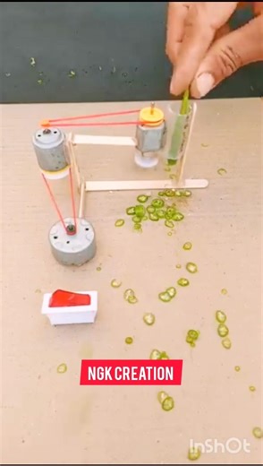 Mini DC Motor Powered Cutter Machine ⚡ DIY Smart Tool #Shorts