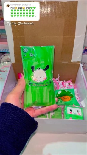 Packing green theme fake order paper squishy, paper photo cards and more #fakeorder #shorts #craft