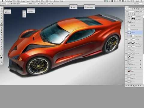 shiny car rendering: layering strategy