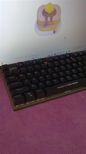 Type this code for a delicious surprise 🥞 #keyboard #typing #shorts