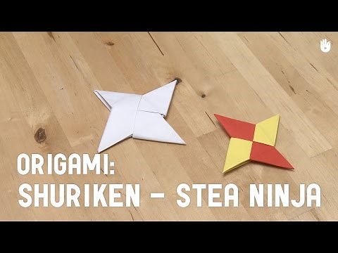 Faceți origami ușor - Stea Ninja - Shuriken