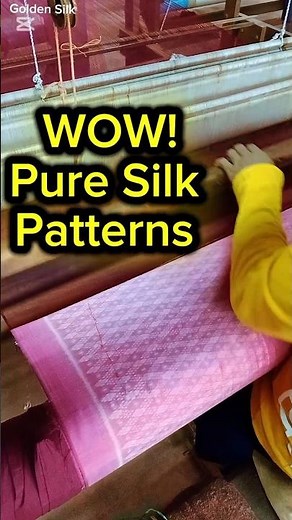 How to weave pure silk textiles for patterns - Cambodians traditional silk weaving for patterns.