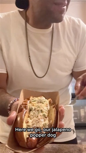 Make The Ultimate Jalapeño Popper Dog! 🌶️🌭 #hotdogcart #cooking #scovilledog #hotsaucemike #howto