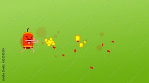 cartoon candle firing with hands effect , magic background and 2d animation, celebrate