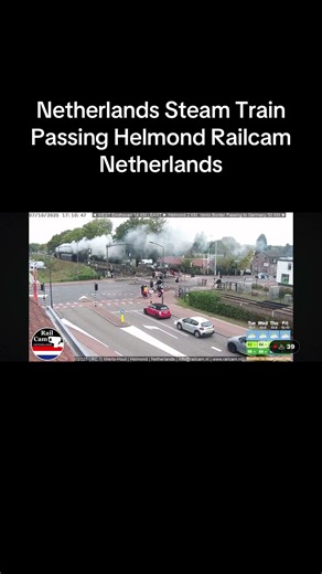 Netherlands Steam Train Passing Helmond Netherlands Railcam | 4K HD SD
